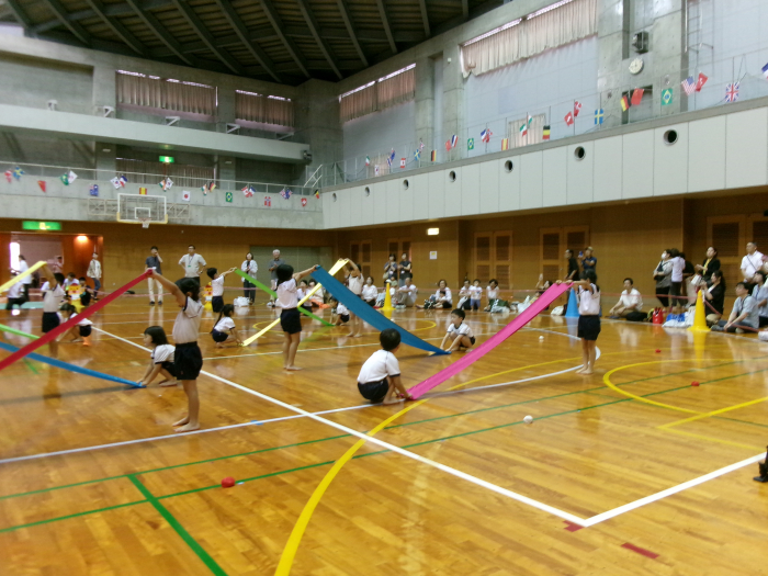 A組パラウェーブ　何度も練習した16人組！バッチリ成功しましたね！