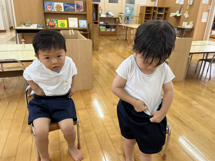 自分で着替えられるよ☆